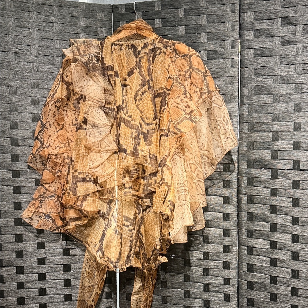 Zimmermann Brown Snake Print Top - Picture 2 of 7
